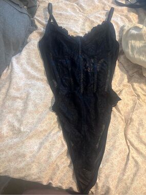 Black Lace Sheer Bodysuit